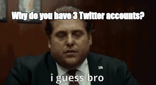 Why do you have 3 Twitter accounts? - I Guess Bro Meme GIF